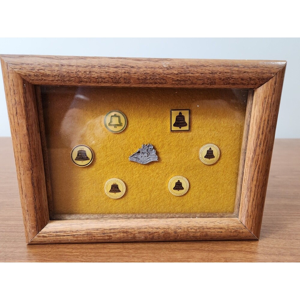 Vintage American Telegraph &Telegram Co. Bell Systems Virginia 43 Shadow Box